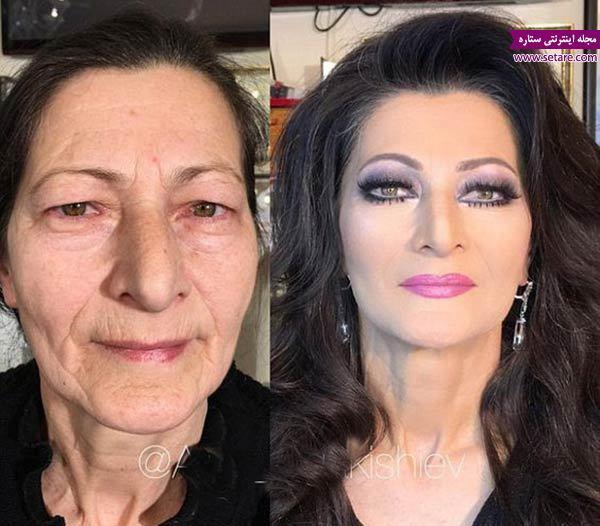 تغییرات شگفت انگیز چهره با آرایش صورت حرفه ای