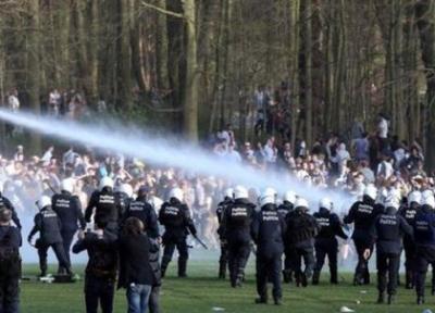 دروغ آوریل به درگیری پلیس و مردم بروکسل انجامید! خبرنگاران