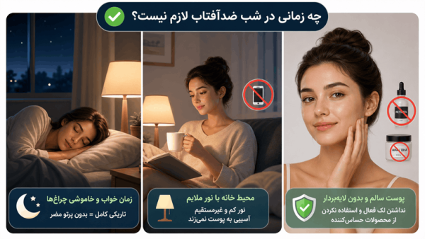 ایا در شب هم باید ضدآفتاب زد؟ آنالیز دلایل، شرایط و نحوه استفاده